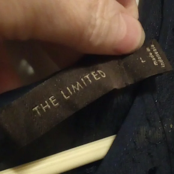 NWT - The Limited Blue Sheer Floral Lace Over Layer Cover Shirt - Size Large - Picture 4 of 11